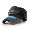 YANG GUAN Eagle Pattern Embroidered Washed Baseball Cap Sun Protection Cap, Size: 54cm(Black)