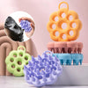 Silicone Hair Wash Brush Home Scalp Cleaning Shampoo Comb(Purple)