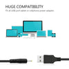 USB Male to DC 2.5 x 0.7mm Power Cable, Length: 1.2m(Black)