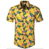 Summer Men 3D Digital Printing Beach Casual Short-sleeved Shirt, Size: XL(Banana)
