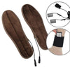 Lithium Battery Powered & Rechargeable Heated Insoles Keep Feet Warm Pad, Keep Warm 8-9 hours, Size: 37-38 yard(Brown)