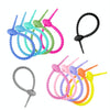 100pcs /Pack Silicone Ties Multi-Use Food Bag Clip Data Cable Winder Organizer 15cm(White)