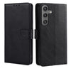 For Samsung Galaxy S25 5G Calf Texture Buckle Flip Leather Phone Case(Black)