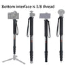 BEXIN P285-A Portable Travel Outdoor DSLR Camera Aluminum Alloy Monopod Holder (Black)
