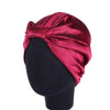 TJM-433 Double Layer Elastic Headscarf Hat Silk Night Cap Hair Care Cap Chemotherapy Hat, Size:  M (56-58cm)(Wine Red)