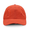 Washed Baseball Cap Casual Retro Shading Distress Torn Cap, Size:One Size(Dark Orange)