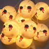 LED Halloween Decoration Atmosphere Layout Ghost Face Light String, Model: 1.5m 10 LEDs Always On(Warm White)