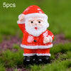 5pcs Christmas Decorations Resin Crafts Gifts Home Decorations Small Ornaments, Style: No.1 Santa Claus