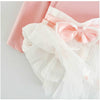 Autumn Girls Flower Bow-knot Long Sleeve Dress, Size:110cm(Dark Blue)