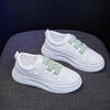 SH01 Sticky Elastic Patch Breathable White Shoes Spring Running Sneakers, Size: 37(Green)