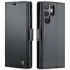 For Samsung Galaxy S25 Ultra 5G CaseMe 023 Butterfly Buckle Litchi Texture RFID Anti-theft Leather Phone Case(Black)