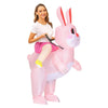 Halloween Dinosaur Inflatable Clothes Polyester 3D Cartoon Doll Clothing, Size:L(160-190cm)(White Rabbit)