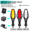 4 PCS Modified Motorcycle 16LEDs Brake Turn Tail Light, Transparent Shell(Red Light + Yellow Light)