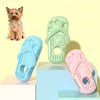 Dog Teeth Cleaning Chew Toy - TPR Slipper (Peacock Blue, S/M)