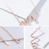 S925 Sterling Silver Necklace Women ECG Accessory Necklace(Rose Gold)