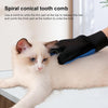 Cat Grooming Glove - Right Hand, Blue - Rubber Brush