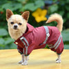 Waterproof Dog Raincoat, XXL, Red - Breathable & Reflective