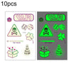 10 PCS Waterproof Luminous Tattoo Stickers Gradient Temporary Tattoo Stickers(EI-142)