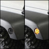 2 PCS 8W DC 12V Car SUV Refit LED Wheel Eyebrow Turn Signal for Jeep Wrangler JK 07-17, Specification: Butt Assembly with Aperture