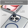 For iPhone 15 Pro Max MagSafe Frosted Translucent TPU + PC Full Coverage Phone Case(Dark Blue)