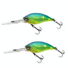 CB033/D 2pcs Inner Laser Deep Dive Sea Fishing Rock Fat Fake Bait Plastic Stiff Bait