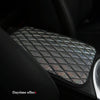 Glitter Car Center Console Cover Mat PU Leather Car Armrest Cover 32x19cm(Black)