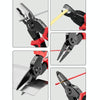 5 In 1  Combination Interchangeable Head Pliers Kit General Repair Screwdriver Pliers(Red Black)