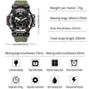 SMAEL 8072 Alloy Outdoor Multifunctional Electronic Watch Men Dual Display Waterproof Watch(Army Green)