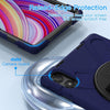 For Xiaomi Redmi Pad Pro 12.1 Rotatable Holder Silicone Hybrid PC Tablet Case with Shoulder Strap(Navy Blue)