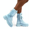 Autumn and Winter Retro Thick-soled Muffin Heel Martin Boots, Size: 36(White)
