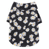 Dog Print Pet Beach Shirt, Black, Size L (5.5-6.5kg)