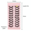 10pairs /Box Russian Strip Lashes 7D Imitation Mink Volume Fluffy Natural False Eyelashes 7D-24