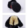 Dog Boots Winter Warm Non-Slip Size 4 (6-7kg) Black - 4 Pack