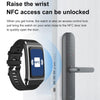 A8 1.98 inch 2 in 1 Bluetooth Earphone Steel Strap Smart Watch, Support ECG / NFC(Gold)
