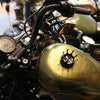 Motorcycle CNC Aluminum Alloy Crown Fuel Tank Cap Suitable For Harley 883 / XL / 1200 / 48 / 72(Silver)