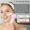 Sonic Waterproof Facial Cleansing Brush Rechargeable Hot Compress Face Scrubber Cleanser(Black)