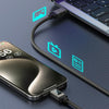 WK WDC-40 Smart Digital Display 1.2m PD27W Type-C to 8 Pin Fast Charging Data Cable(Black Grey)