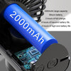 Car Clip-On Rechargeable Electric Oscillating Head Fan With Light(Dark Green)