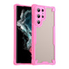 For Samsung Galaxy S22 Ultra 5G Armor Glaze PC Hybrid TPU Phone Case(Pink)
