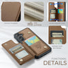 For Samsung Galaxy S25+ 5G CaseMe C22 Card Slots Holder RFID Anti-theft Phone Case(Brown)