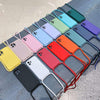 For iPhone 16 Crossbody Lanyard Liquid Silicone Case(Black)
