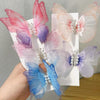 Handmade Butterfly Children Hairpin Spring Butterfly Hair Accessories(Blue)