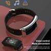K50+ 0.96 inch Leather Band Earphone Detachable Life Waterproof Smart Watch Support Bluetooth Call(Black)