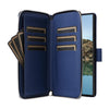 For Samsung Galaxy S24 Ultra 5G Nine-card Slots Zipper Wallet Bag Leather Phone Case(Blue)