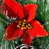 23cm Christmas Decoration Handmade Garland Wreath Door Hanging Window Props, Specification: Three Flowers