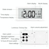 Automatic Night Light Electronic Clock Large Screen Adjustable Backlight Alarm Clock (Black)