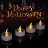 Halloween Electronic LED Candle Light, Color: Yellow Light Flash(White -shell Ghost Face)