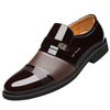 Men Summer Hole Shoe Slip-on Dress Business Shoes, Size:38(Brown Sandals)