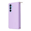 For Samsung Galaxy A15 Nine-card Slots Zipper Wallet Bag Leather Phone Case(Purple)