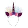F006 Cartoon Headband Children Birthday Festival Party Hair Accessories(Pink 2)